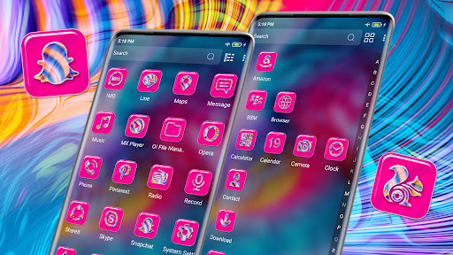 Colorful Waves Theme Screen 2