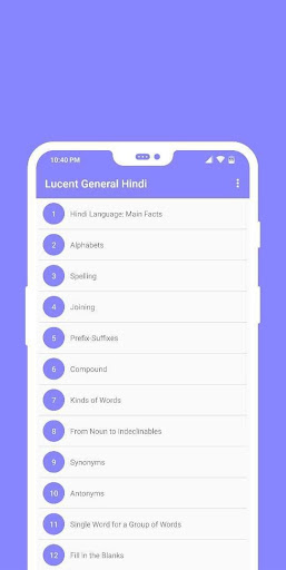 Android application Lucent General Hindi screenshort