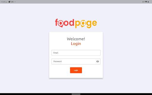 Android application Foodpage Online Orders screenshort