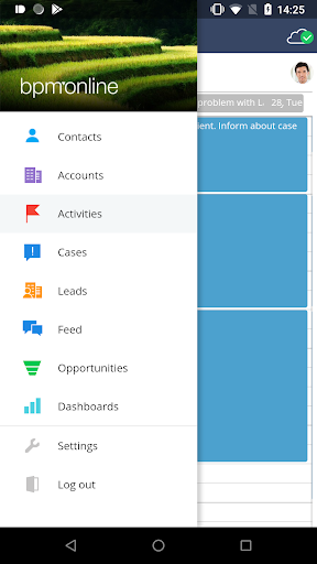 Android application bpm'online screenshort