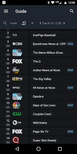 Android application SE Next Powered by Tivo screenshort