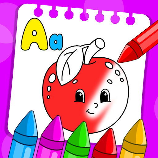 Coloring book: kids learning logo