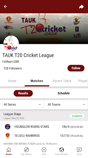 TAUKT20 Cricket League Screen 3