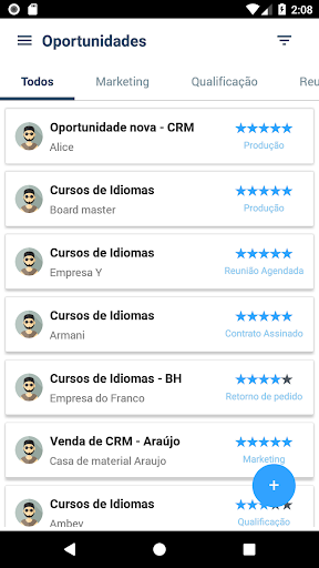 Android application RD Station CRM screenshort