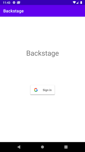 Android application Backstage screenshort