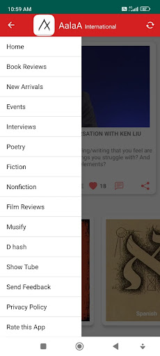 Android application AalaA International screenshort