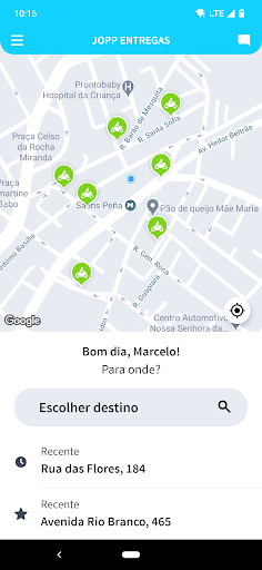 Android application JOPP ENTREGAS screenshort
