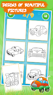 Cars coloring pages for kids Screenshot