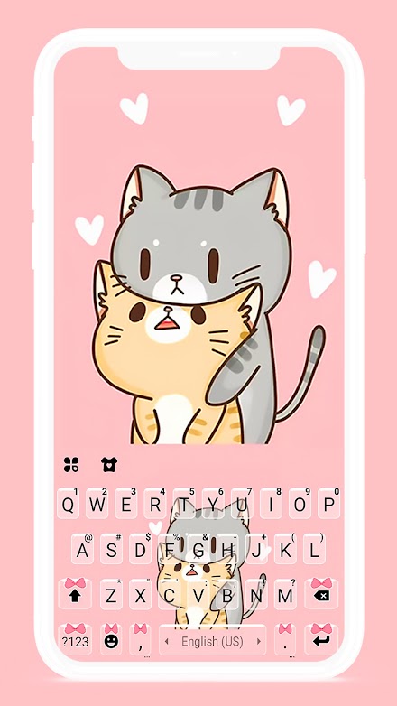 Cute Cuddle Kitten Keyboard Ba Screen 1