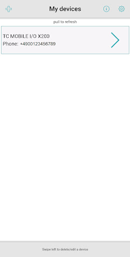Android application TC Mobile I/O screenshort