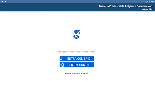 Android application INPS Cassetto Art Com Tablet screenshort
