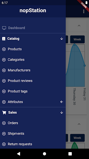Android application NopCommerce Admin App screenshort