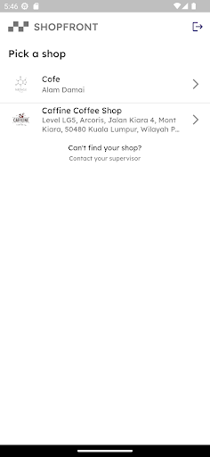 Android application til:dir shopfront screenshort