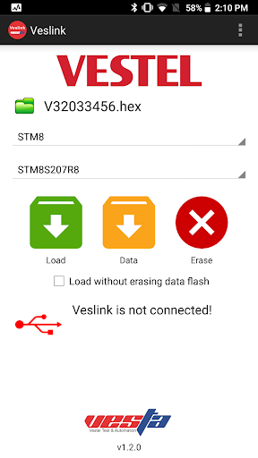 Android application Veslink screenshort