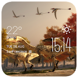 The dinosaur2 weather widget icon