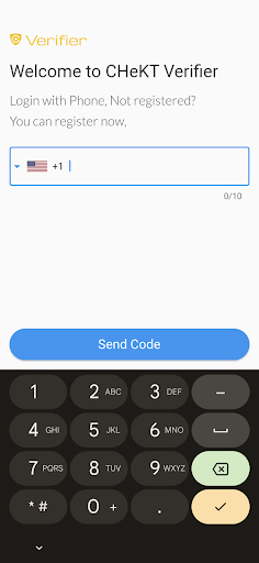 Android application CHeKT Verifier screenshort