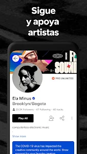 SoundCloud: Música y Playlists