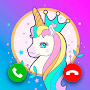 Fake call unicorn and chat