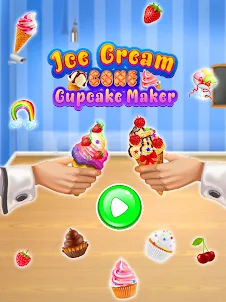 アイスクリームコーンのカップケーキメーカー