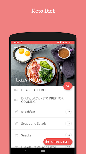 Android application DIRTY, LAZY, KETO Diet screenshort