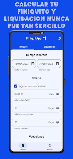 Android application Finiquito Liquidación 2024 MX screenshort