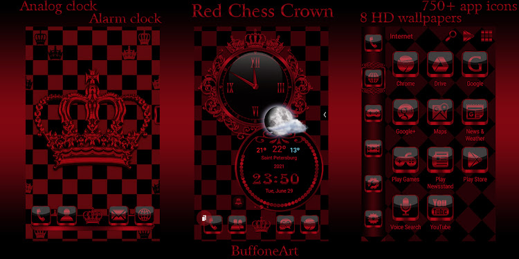 Red Chess Crown theme - 1.2 - (Android)