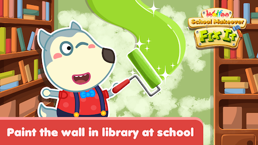 Android application Wolfoo Design: School Makeover screenshort