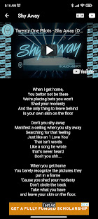Twenty One Pilots Lyrics 5.0.1 APK screenshots 3