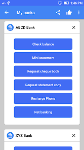 Bank balance check. screenshots 1