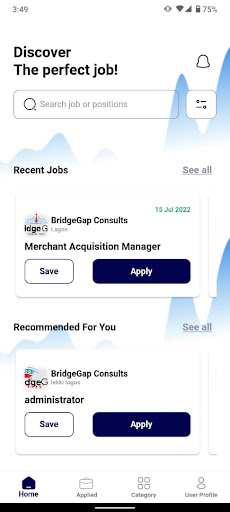 Android application 56Bridge for Candidates screenshort