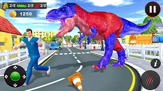 Angry Dino Games: City Rampage - Screenshot 1