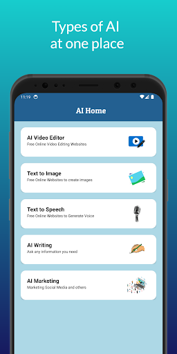 Android application AI Cluster - All Ai Tools screenshort