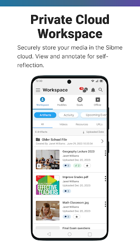 Android application Sibme screenshort