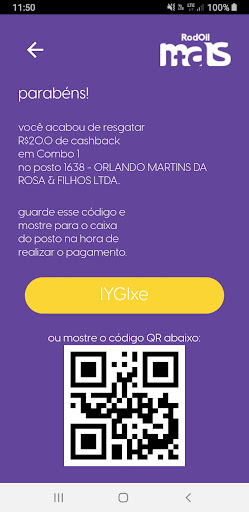 Android application Cashback Rodoil screenshort