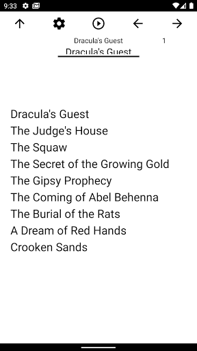 Android application Book, Dracula's Guest screenshort