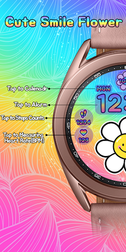 Cute Smile Flower_Watchface Screen 2