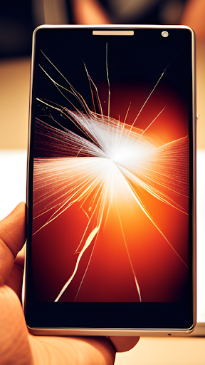 Android application broken screen phone prank screenshort