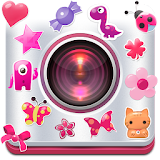 Cute Girl Stickers Photo Booth icon