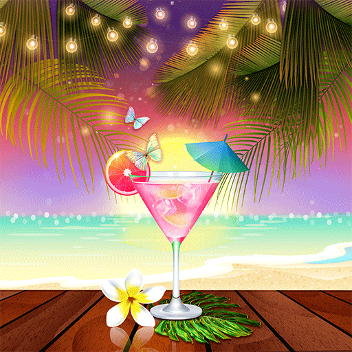 Sunset Beach With - Wallpaper logo