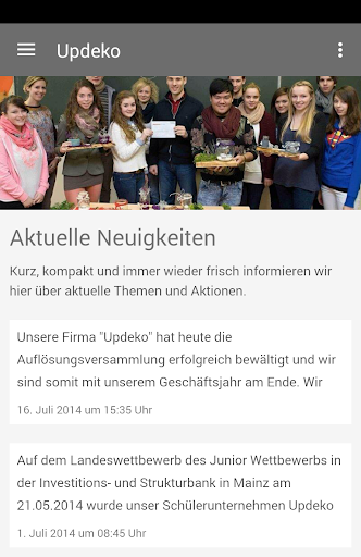 Android application Updeko screenshort