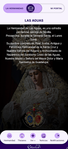 Android application Hermandad de Las Aguas screenshort