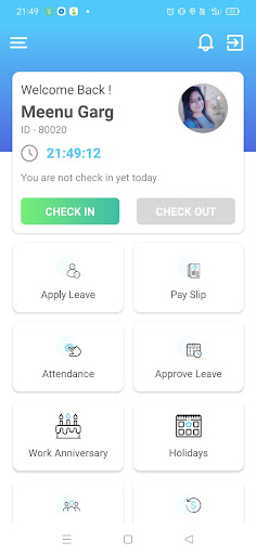 Android application CloudPay HRMS screenshort