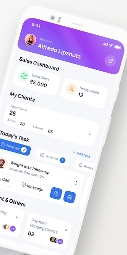 NutriSwift - App for Dietician Screen 2