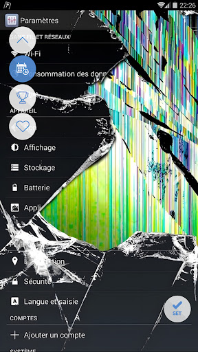 Android application Cracked Screen Wallpapers screenshort