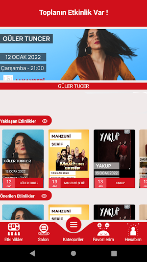 Android application EtkinliKayseri screenshort