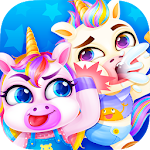 Cover Image of Unduh Unicorn Rainbow Baby Pony Twins - Care & Dress Up 1.1 APK