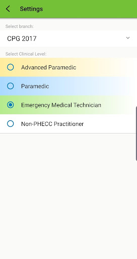 PHECC Field Guide Screen 2