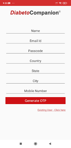 Android application DiabetoCompanion screenshort