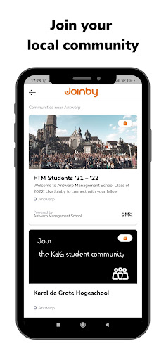 Android application Joinby - Your community nearby screenshort