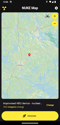 Android application Nuke Map screenshort